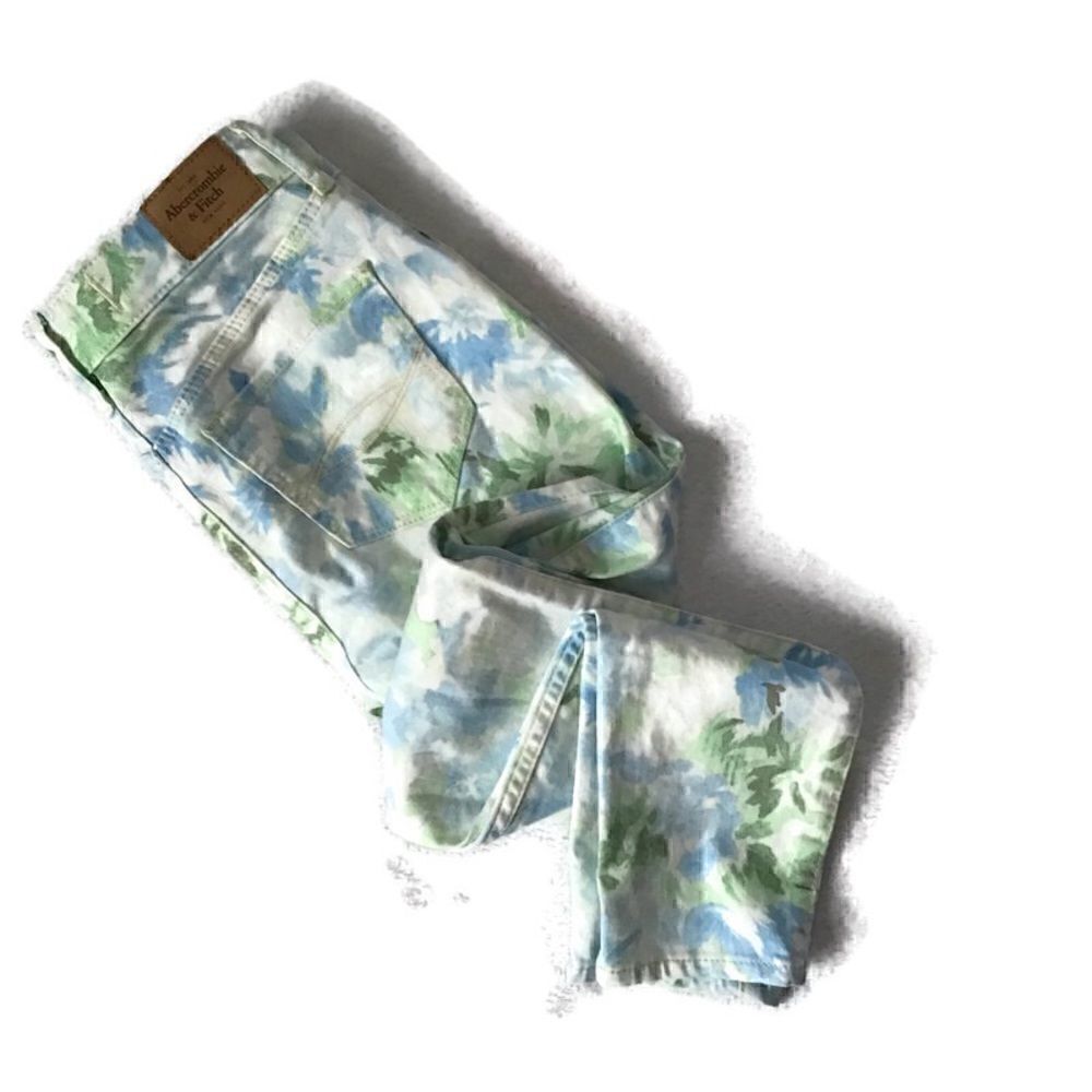 Abercrombie&Fitch Floral Super Skinny Ankle Jeans